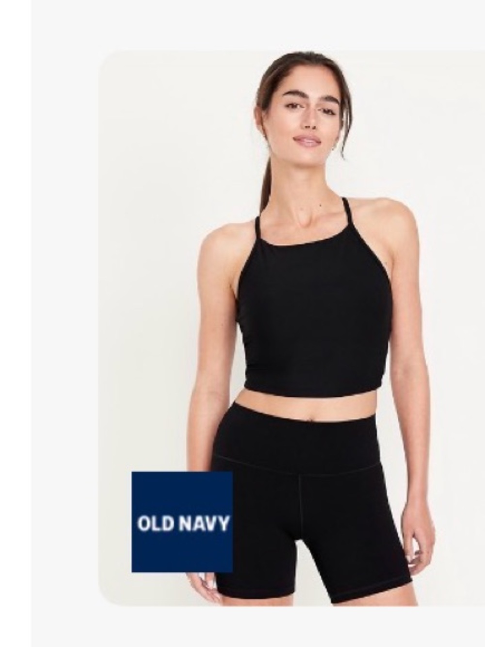 Old Navy Black Matching Workout Set